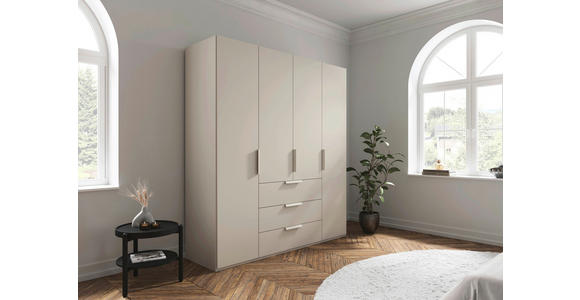 DREHTÜRENSCHRANK 201/223/61 cm,  in Champagner, 4-türig  - Champagner, Basics, Holzwerkstoff/Metall (201/223/61cm) - Novel