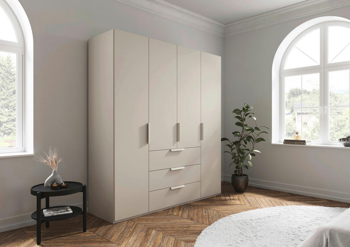 DREHTÜRENSCHRANK 201/223/61 cm,  in Champagner, 4-türig  - Champagner, Basics, Holzwerkstoff/Metall (201/223/61cm) - Novel