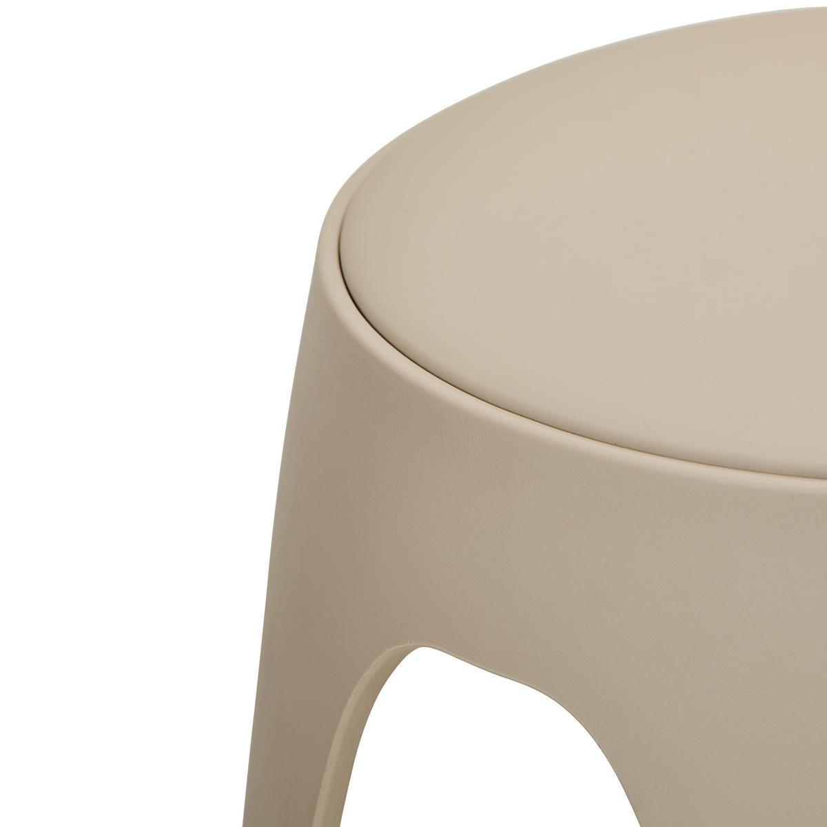 STAPELHOCKER in Kunststoff, Textil Beige  - Beige, Basics, Kunststoff/Textil (30/47/30cm) - Carryhome