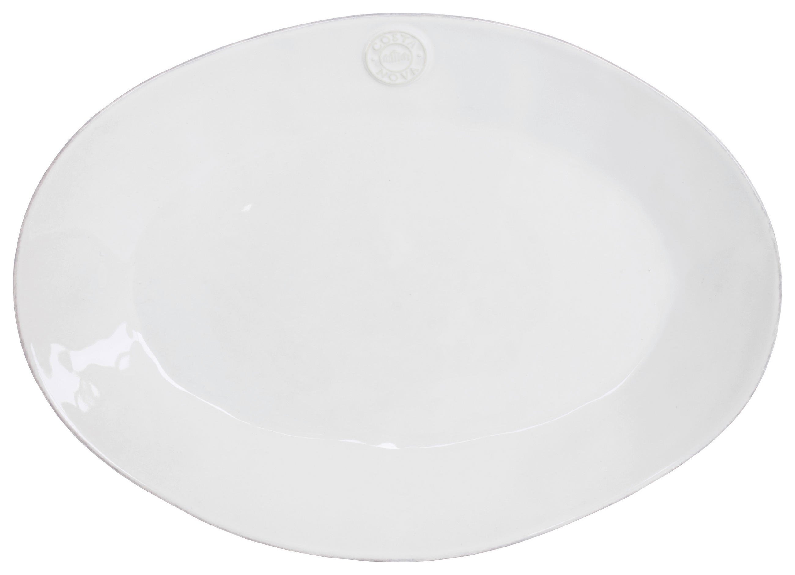 SERVIERPLATTE - Weiß Hochglanz, Basics, Keramik (30/22/3cm) - Costa Nova