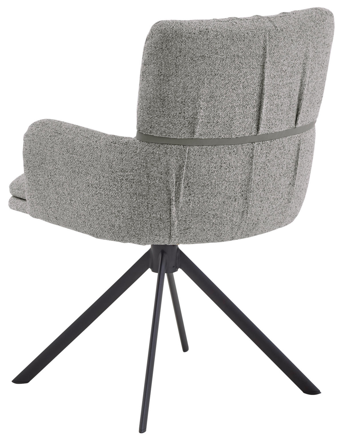 ARMLEHNSTUHL  Typenauswahl, Sitzfläche 360° drehbar, inklusive Armlehnen, Gestellauswahl, automatische Rückholfunktion Mikrofaser  Grau  - Schwarz/Grau, Design, Textil/Metall (61/86/63cm) - Valdera