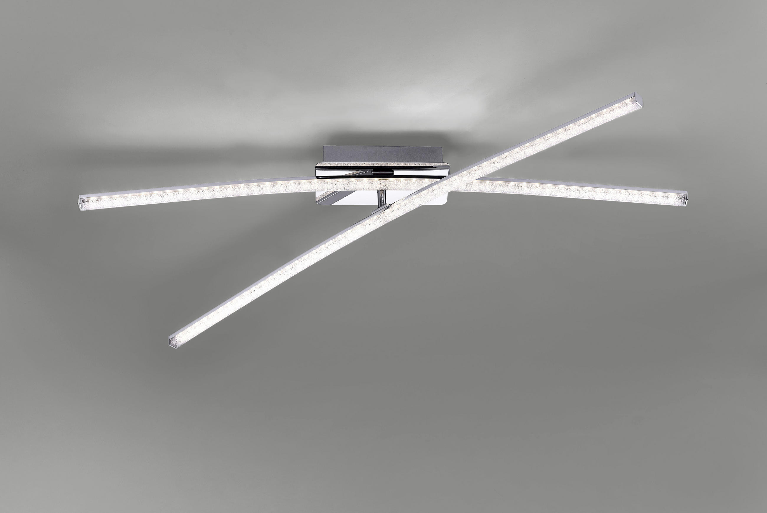 PLAFONIERĂ CU LED - culoare crom, Design, metal (80,5/80,5/10cm)