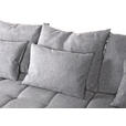 ECKSOFA  in Flachgewebe Hellgrau  300/205 cm  - Hellgrau/Schwarz, KONVENTIONELL, Textil/Metall (300/205cm) - Carryhome