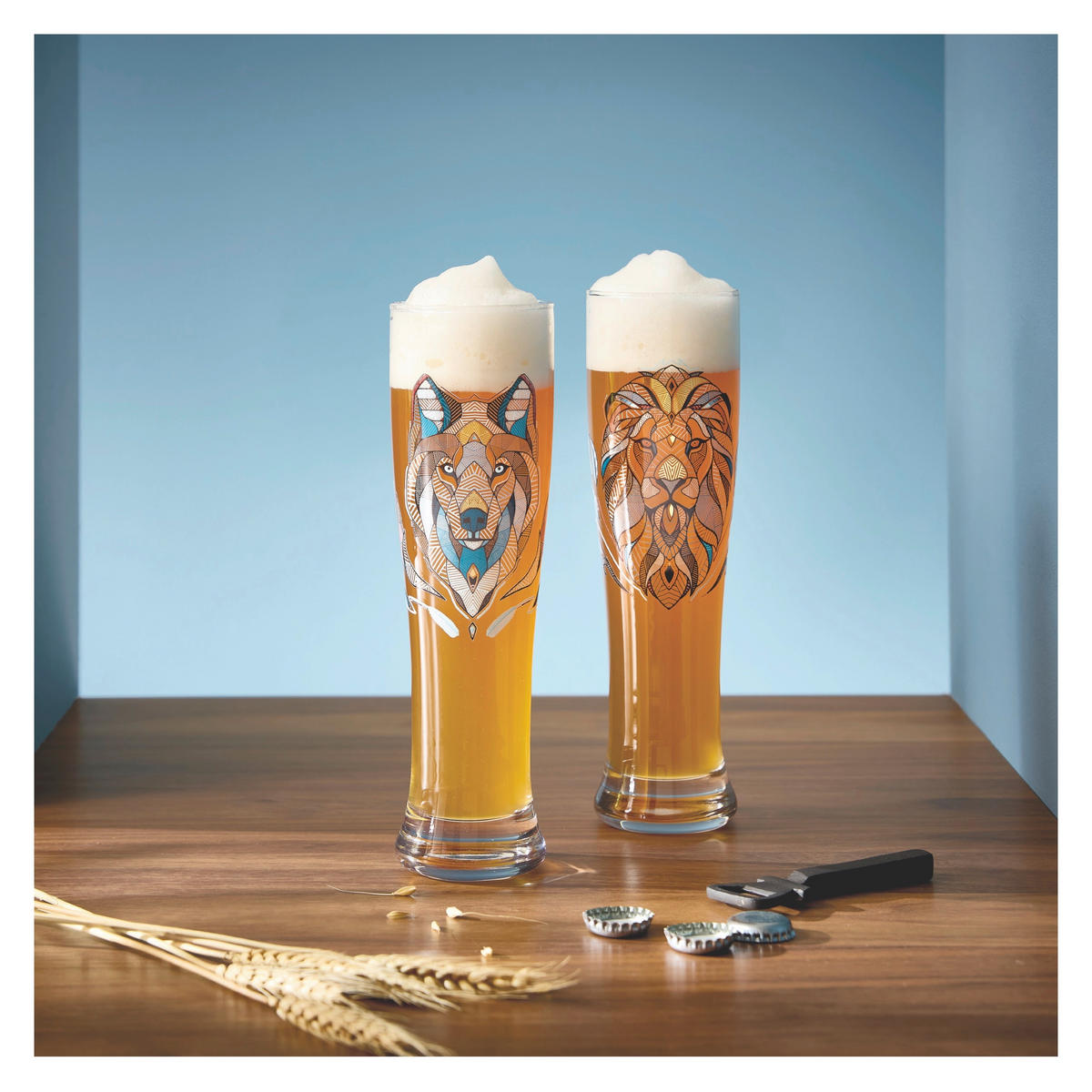 BIERGLAS 646 ml  - Blau/Transparent, Design, Glas (7.5/25.4cm) - Ritzenhoff