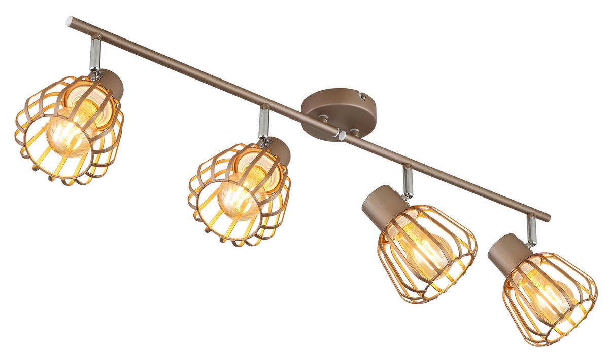 STRAHLER Olin 80/12,5/17,5 cm  - Chromfarben/Braun, Design, Metall (80/12,5/17,5cm) - Globo