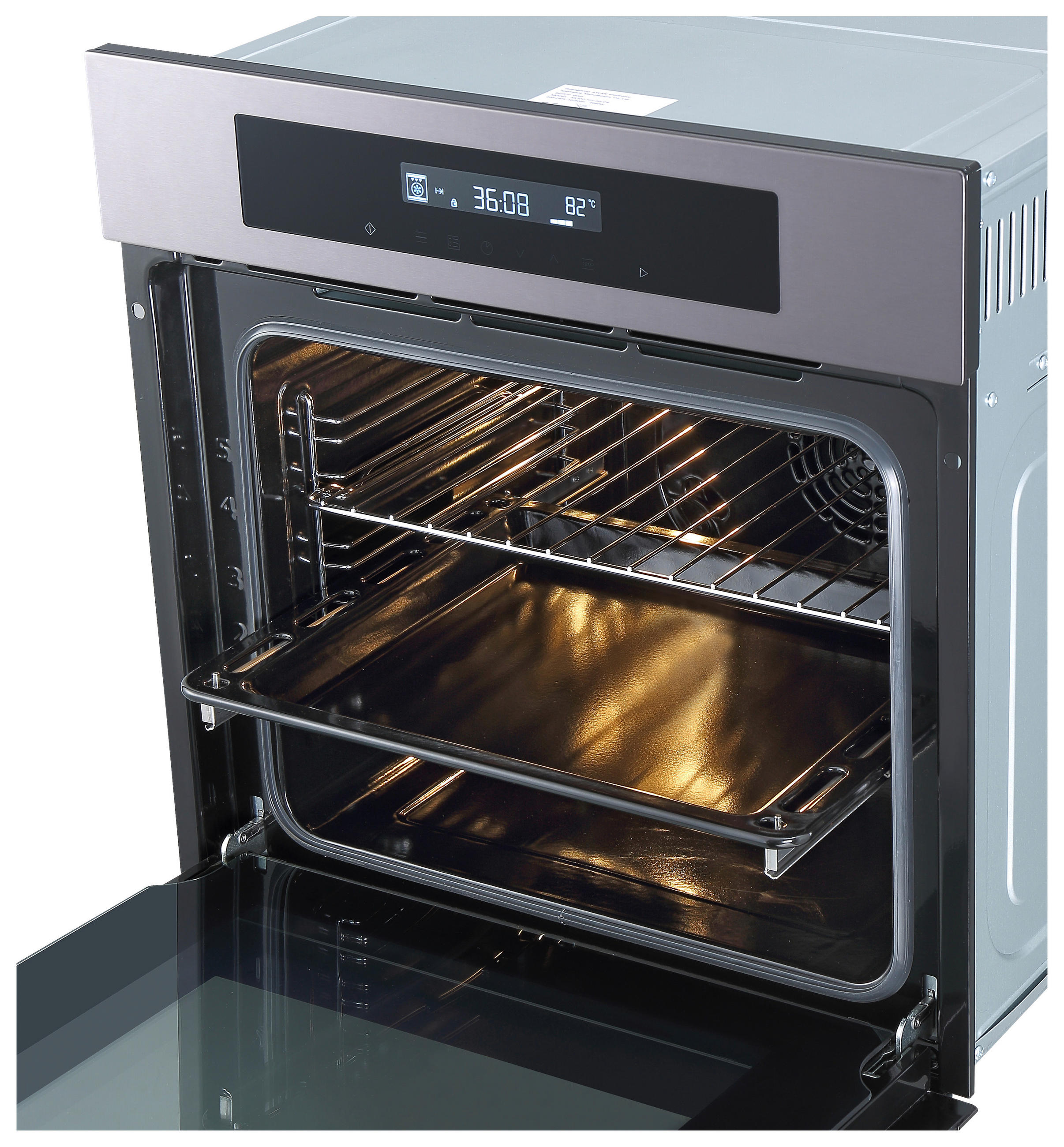 EINBAUBACKOFEN Digi8BlackSteel  - Schwarz, Trend, Glas/Metall (59,5/59/54,2cm) - Respekta