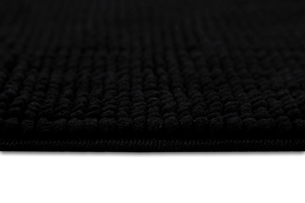 BADTEPPICH Schwarz 60/100 cm  - Schwarz, Basics, Kunststoff/Textil (60/100cm) - WECON HOME