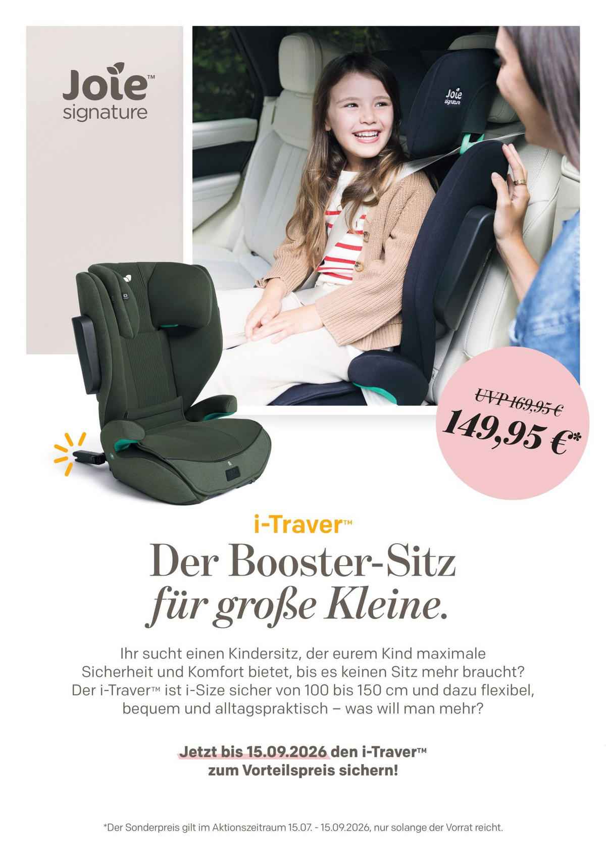 KINDERAUTOSITZ i-Traver Ebony  - Blaugrau, Basics, Kunststoff/Textil (40/80/38cm) - JOIE SIGNATURE