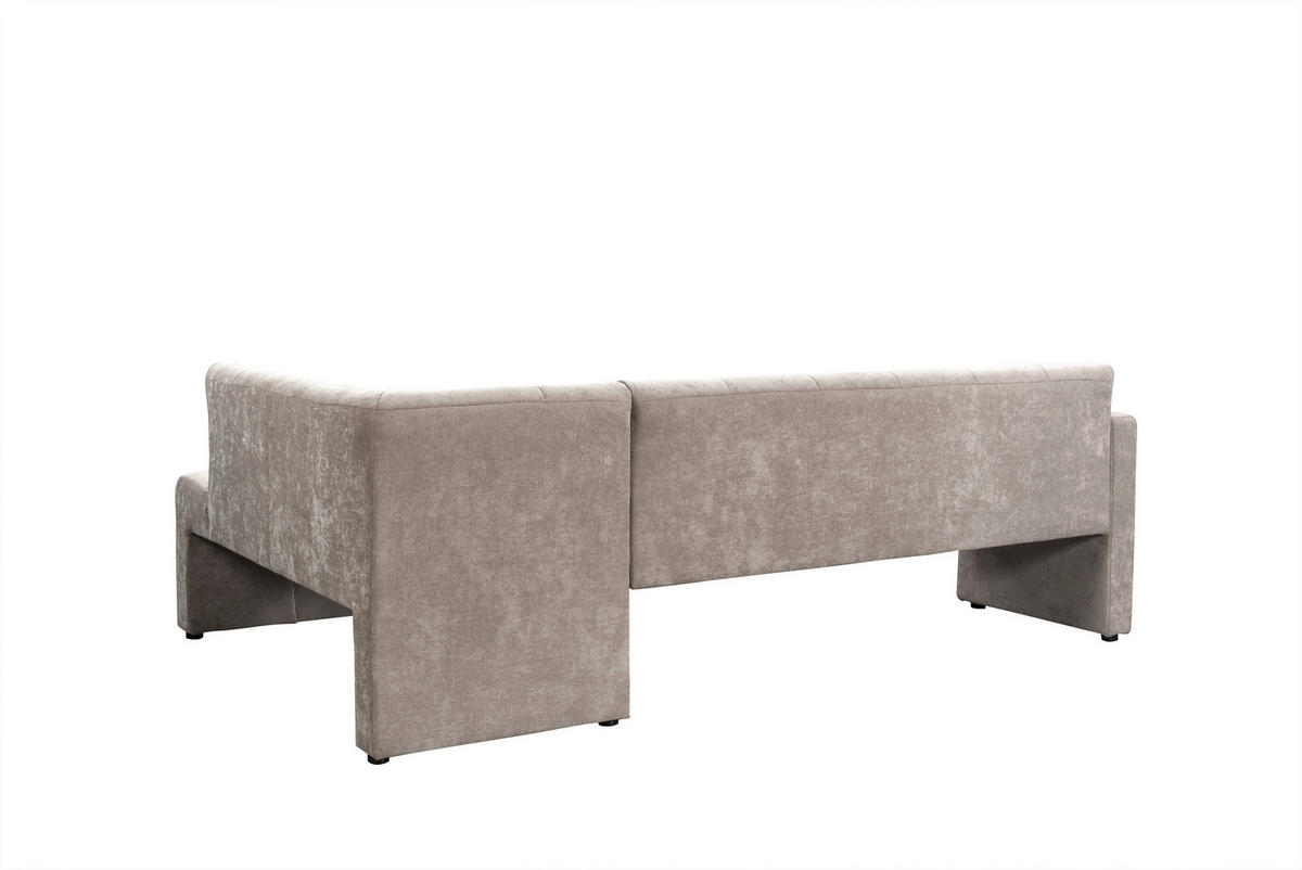 ECKBANK 245/157 cm  in Sandfarben  - Sandfarben/Schwarz, MODERN, Holz/Holzwerkstoff (245/157cm) - Livetastic