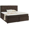 BOXSPRINGBETT 180/200 cm  in Dunkelbraun  - Dunkelbraun/Schwarz, Design, Kunststoff/Textil (180/200cm) - Xora