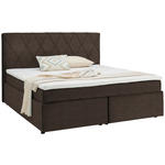 BOXSPRINGBETT 180/200 cm  in Dunkelbraun  - Dunkelbraun/Schwarz, Design, Kunststoff/Textil (180/200cm) - Xora