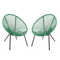 GARTENSESSEL Metall, Kunststoff Grün, Schwarz  - Schwarz/Grün, Basics, Kunststoff/Metall (73/93/73cm) - Gardenson