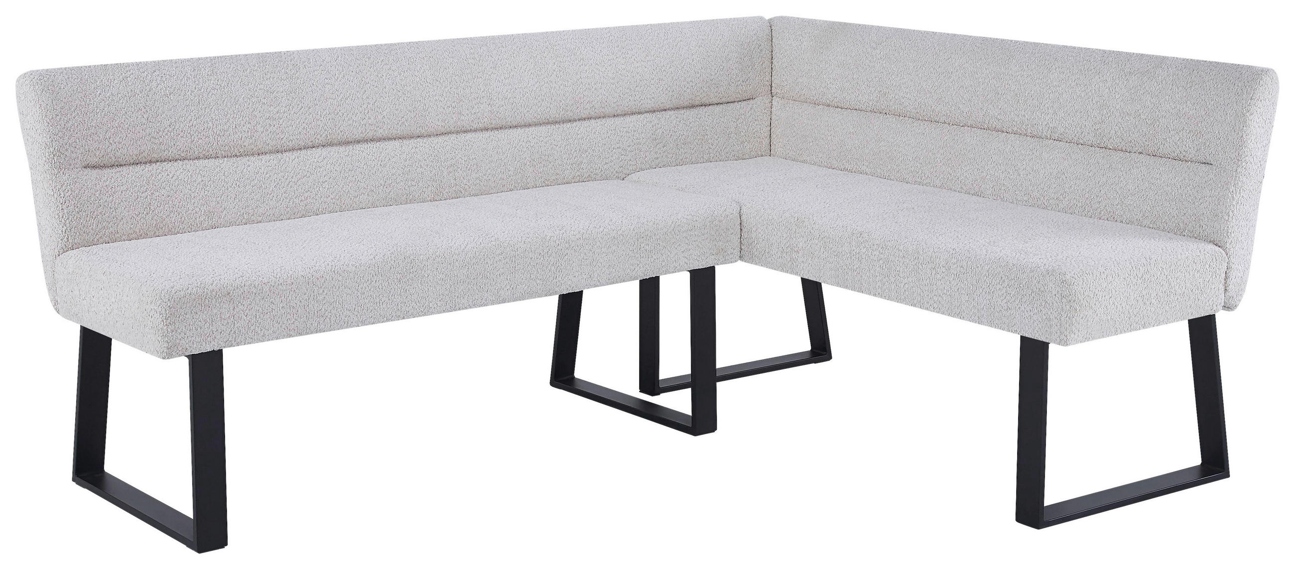 ECKBANK 190/150 cm  in Beige  - Beige/Schwarz, KONVENTIONELL, Textil/Metall (190/150cm) - MID.YOU