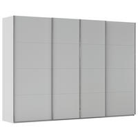SCHWEBETÜRENSCHRANK Seidengrau  - Chromfarben/Seidengrau, Design, Holzwerkstoff/Metall (316/223/68cm) - Novel