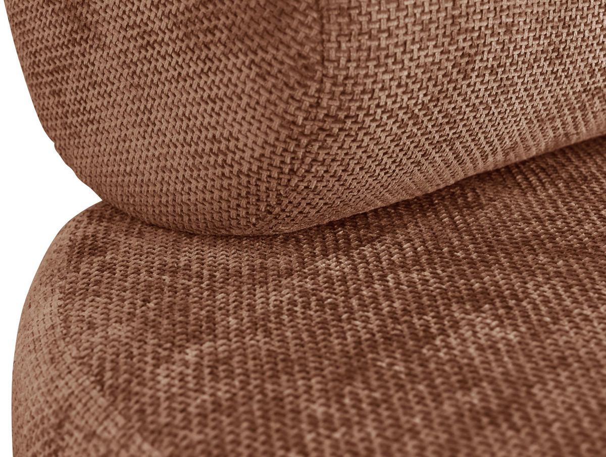 SESSEL in Struktur Terracotta  - Terracotta/Schwarz, Basics, Textil/Metall (88/70/88cm) - Livetastic