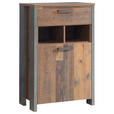 SCHUHSCHRANK  in 67/105,5/41,6 cm  - Dunkelgrau/Schwarz, Trend, Holzwerkstoff/Kunststoff (67/105,5/41,6cm) - Carryhome