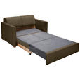 SCHLAFSOFA Flachgewebe Olivgrün  inkl. Bettkasten, Schlaffunktion, Rücken echt  - Buchefarben/Naturfarben, KONVENTIONELL, Holz/Textil (144/81/97,5cm) - Carryhome