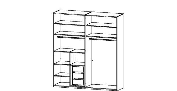 DREHTÜRENSCHRANK 201/223/60 cm 4-türig Weiß  - Weiß, Trend, Holz/Holzwerkstoff (201/223/60cm) - Novel