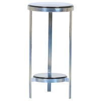 BEISTELLTISCH 30/30/60 cm Blau, Silberfarben organisch  - Blau/Silberfarben, Design, Glas/Metall (30/30/60cm) - Landscape