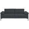3-SITZER-SOFA in Flachgewebe Anthrazit  - Anthrazit/Schwarz, Design, Textil/Metall (226/89/97cm) - Pure Home Lifestyle