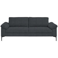 3-SITZER-SOFA in Flachgewebe Anthrazit  - Anthrazit/Schwarz, Design, Textil/Metall (226/89/97cm) - Pure Home Lifestyle