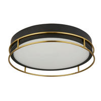 DECKENLEUCHTE  40/9.5 cm    - Schwarz, Design, Glas/Metall (40/9.5cm)