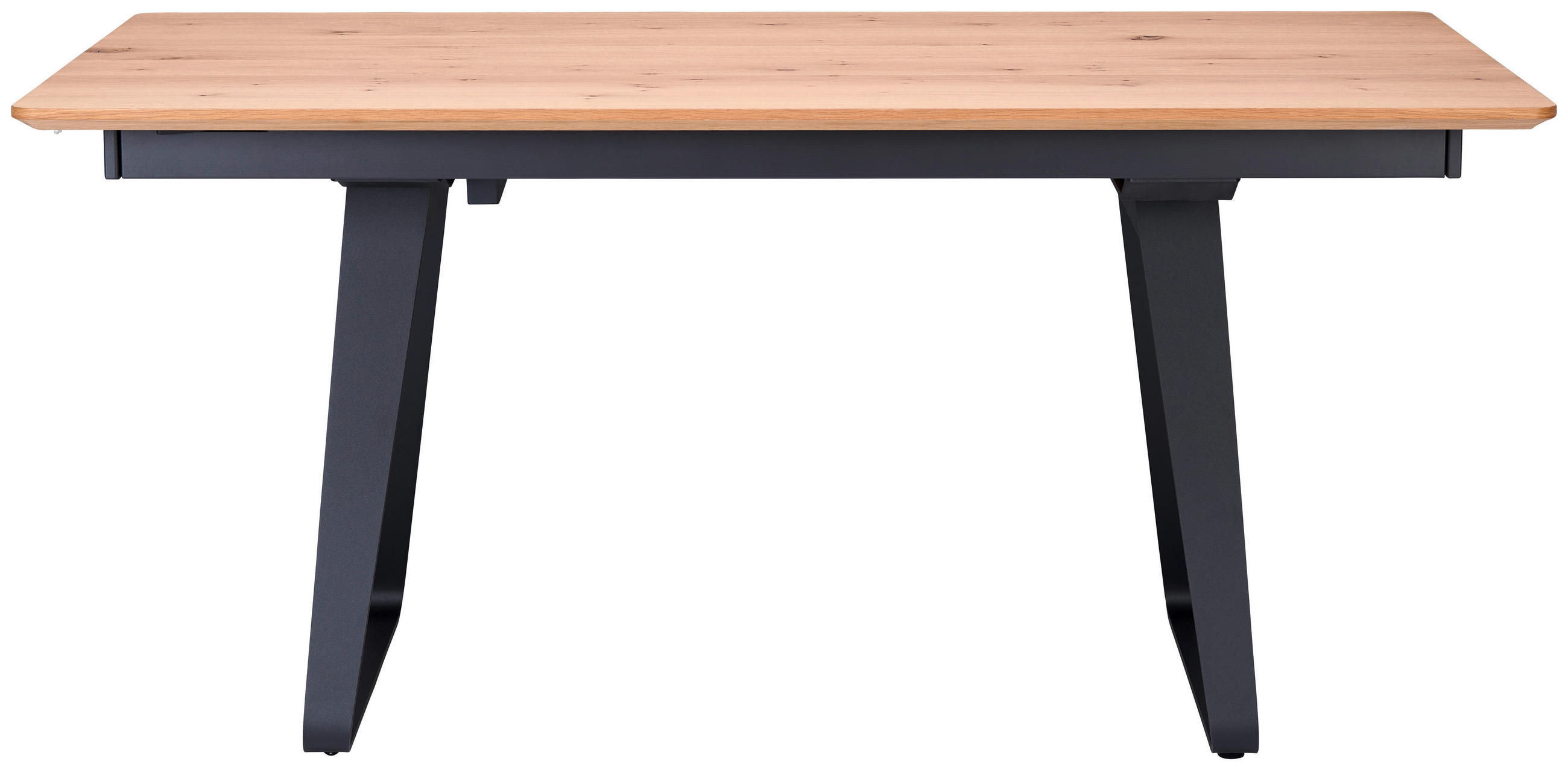 ESSTISCH in Holz, Metall 160/90/75 cm  - Wildeiche/Anthrazit, Design, Holz/Metall (160/90/75cm) - Venjakob