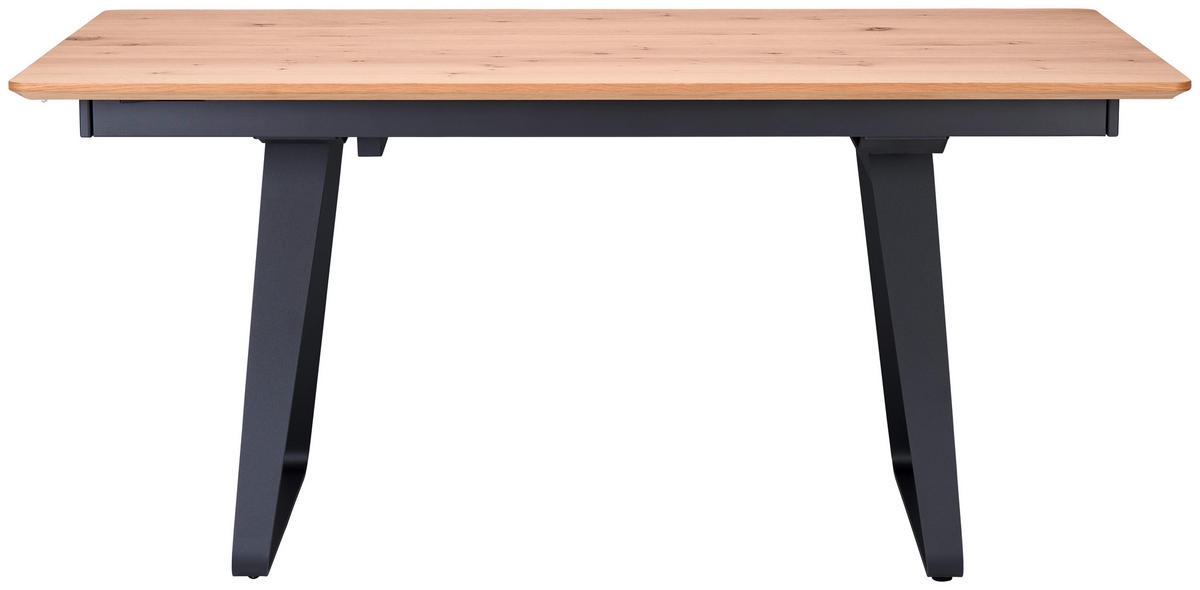 ESSTISCH in Holz, Metall 160/90/75 cm  - Wildeiche/Anthrazit, Design, Holz/Metall (160/90/75cm) - Venjakob