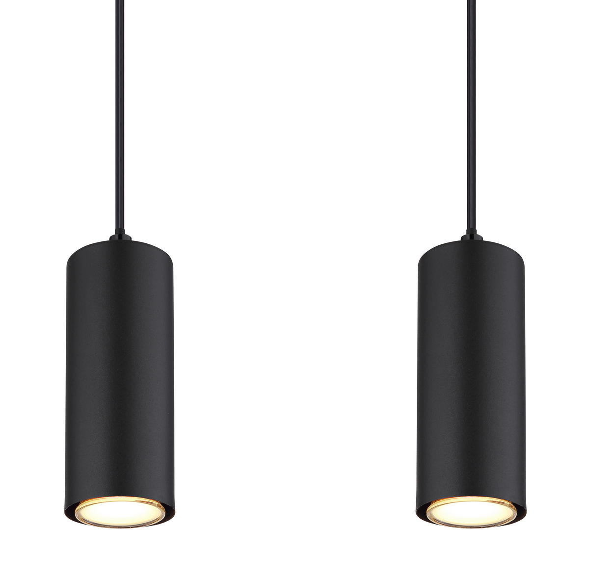 HÄNGELEUCHTE 65/6/120 cm   - Schwarz, Design, Holzwerkstoff/Metall (65/6/120cm) - Globo