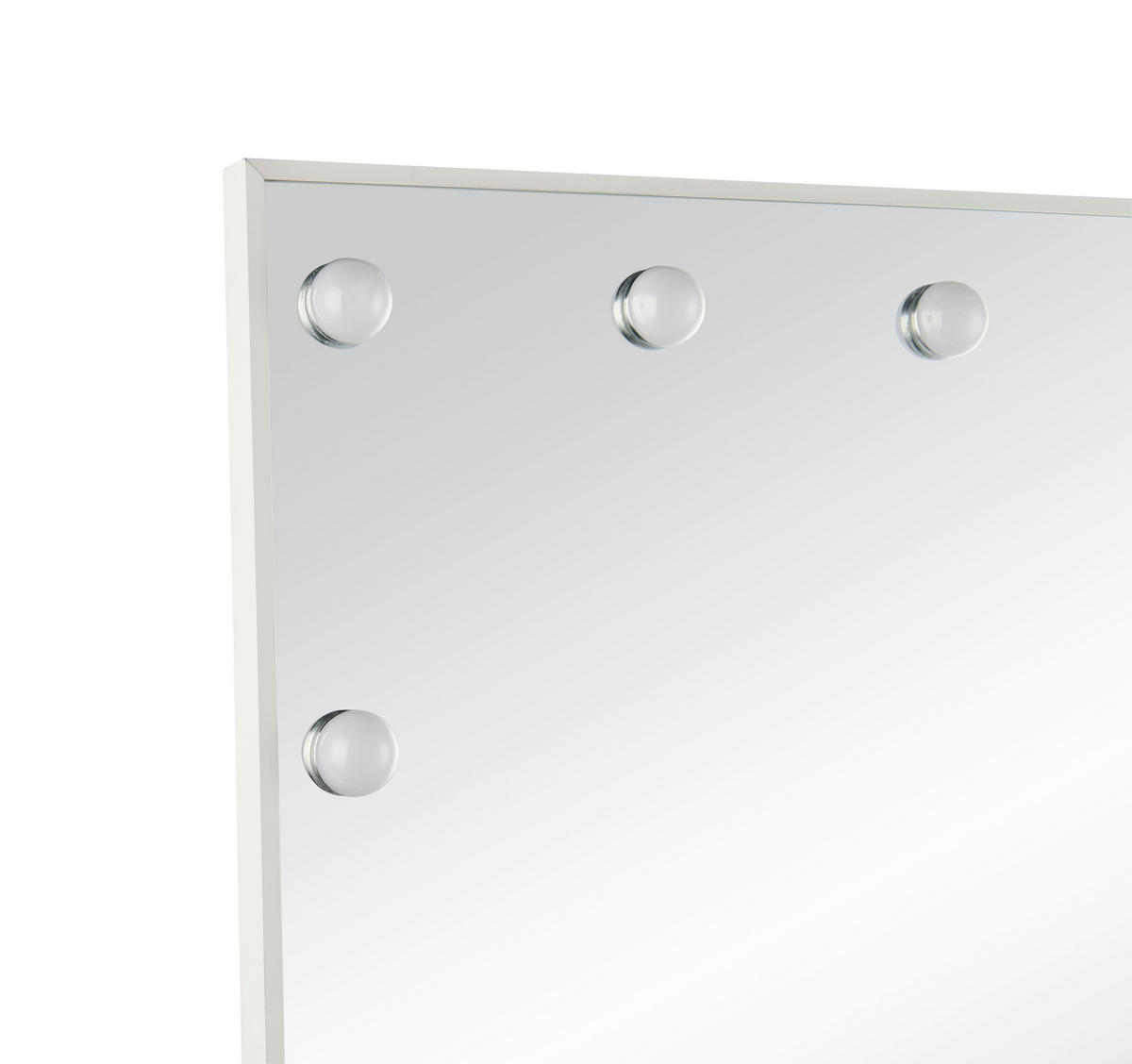 STANDSPIEGEL 50/155/4,5 cm  - Weiß, MODERN, Glas/Metall (50/155/4,5cm)