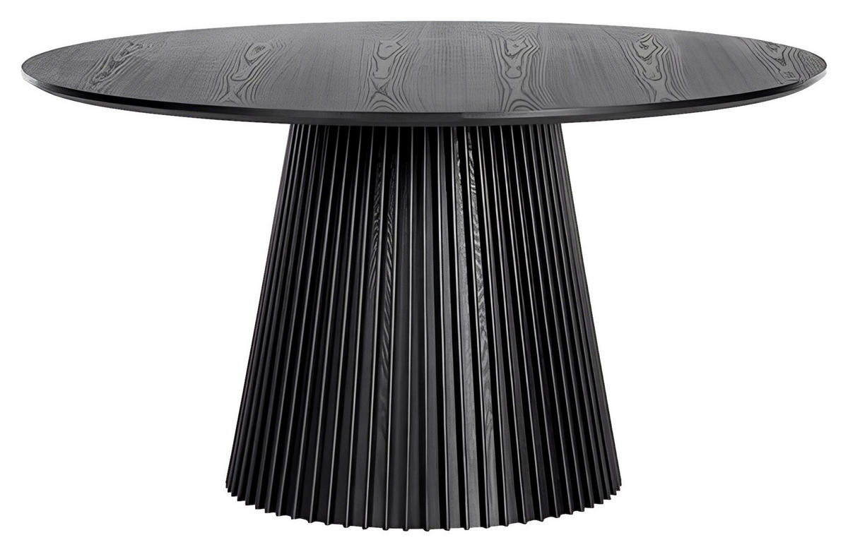 MATBORD i trä, trämaterial 140/140/75 cm   - svart, Modern, trämaterial/trä (140/140/75cm) - home24