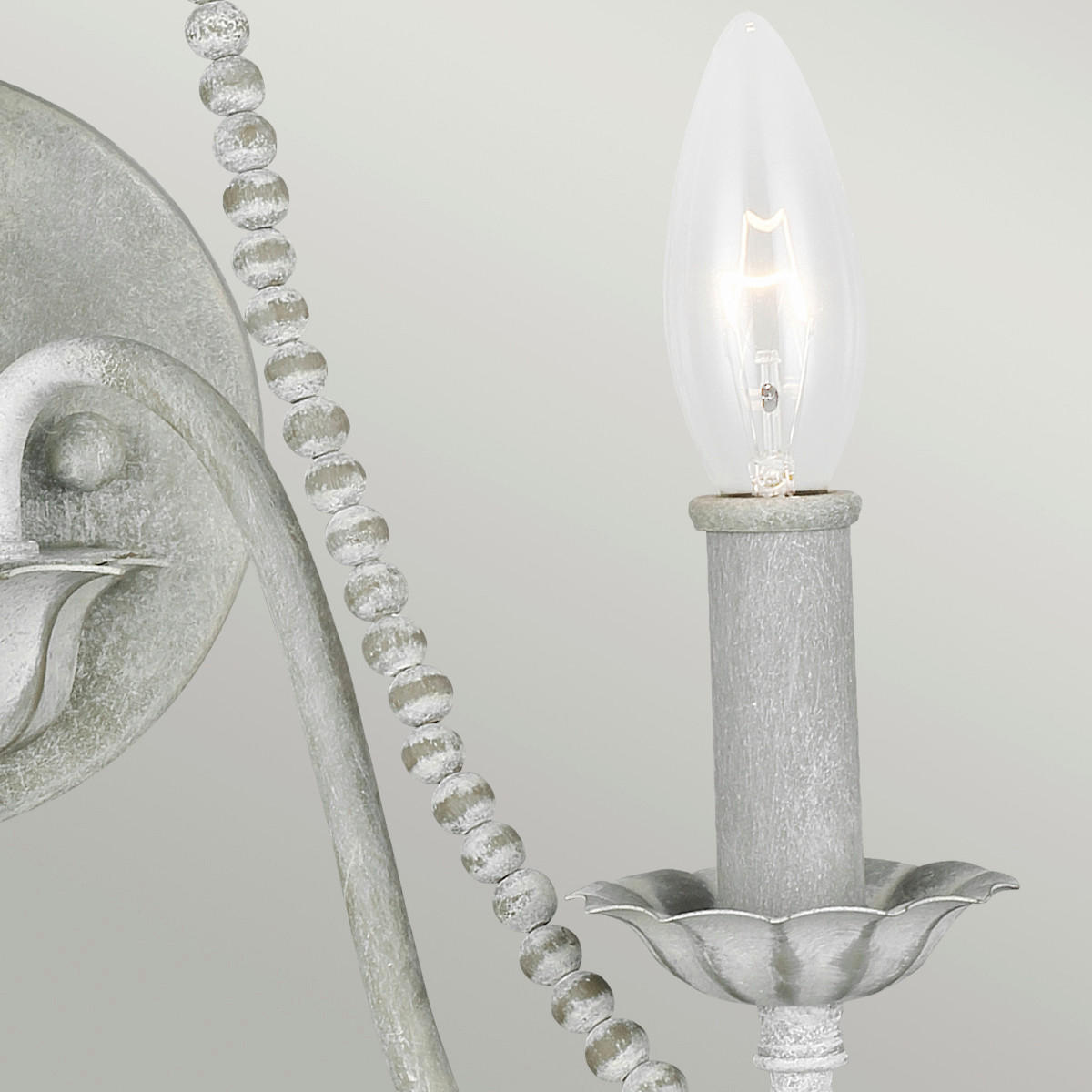 WANDLEUCHTE Elstead Maryville 35,6/16,8/53,3 cm   - Hellgrau, KONVENTIONELL, Holz/Metall (35,6/16,8/53,3cm) - Elstead Lighting