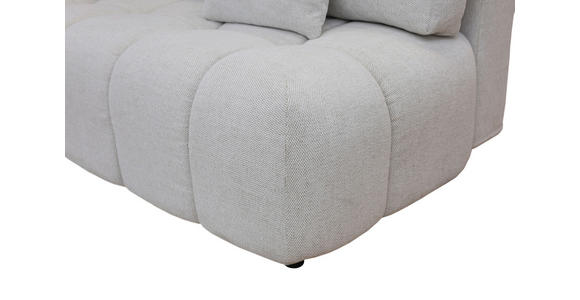 BOXSPRINGSOFA in Chenille Ecru  - Ecru/Schwarz, MODERN, Kunststoff/Textil (210/72/105cm) - Cantus