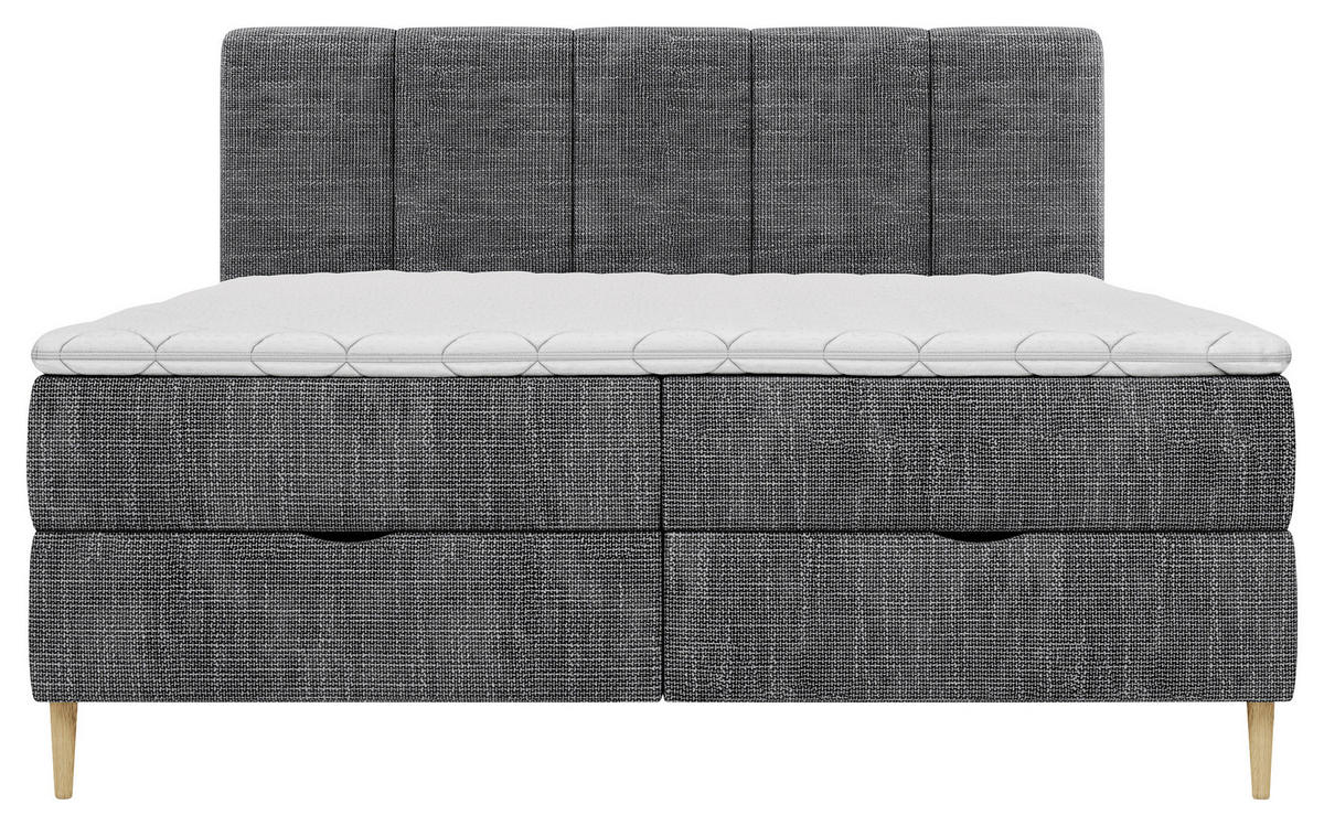 BOXBETT 140/200 cm,  in Anthrazit,  {item.attr('349-543‘),[, ]}{item.attr('328-587‘),[ ]} - Anthrazit/Buchefarben, MODERN, Holz/Holzwerkstoff (140/200cm) - MID.YOU