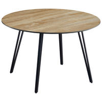 JEDILNA MIZA, barve hrasta  - črna/barve hrasta, Trendi, kovina/leseni material (120/75/120cm) - Livetastic