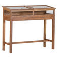 KONSOLENTISCH Akazie massiv Akaziefarben  - Goldfarben/Akaziefarben, Design, Glas/Holz (100/40/95cm) - Ambia Home