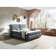 BOXSPRINGBETT 180/200 cm  in Dunkelgrau  - Edelstahlfarben/Dunkelgrau, KONVENTIONELL, Textil (180/200cm) - Dieter Knoll