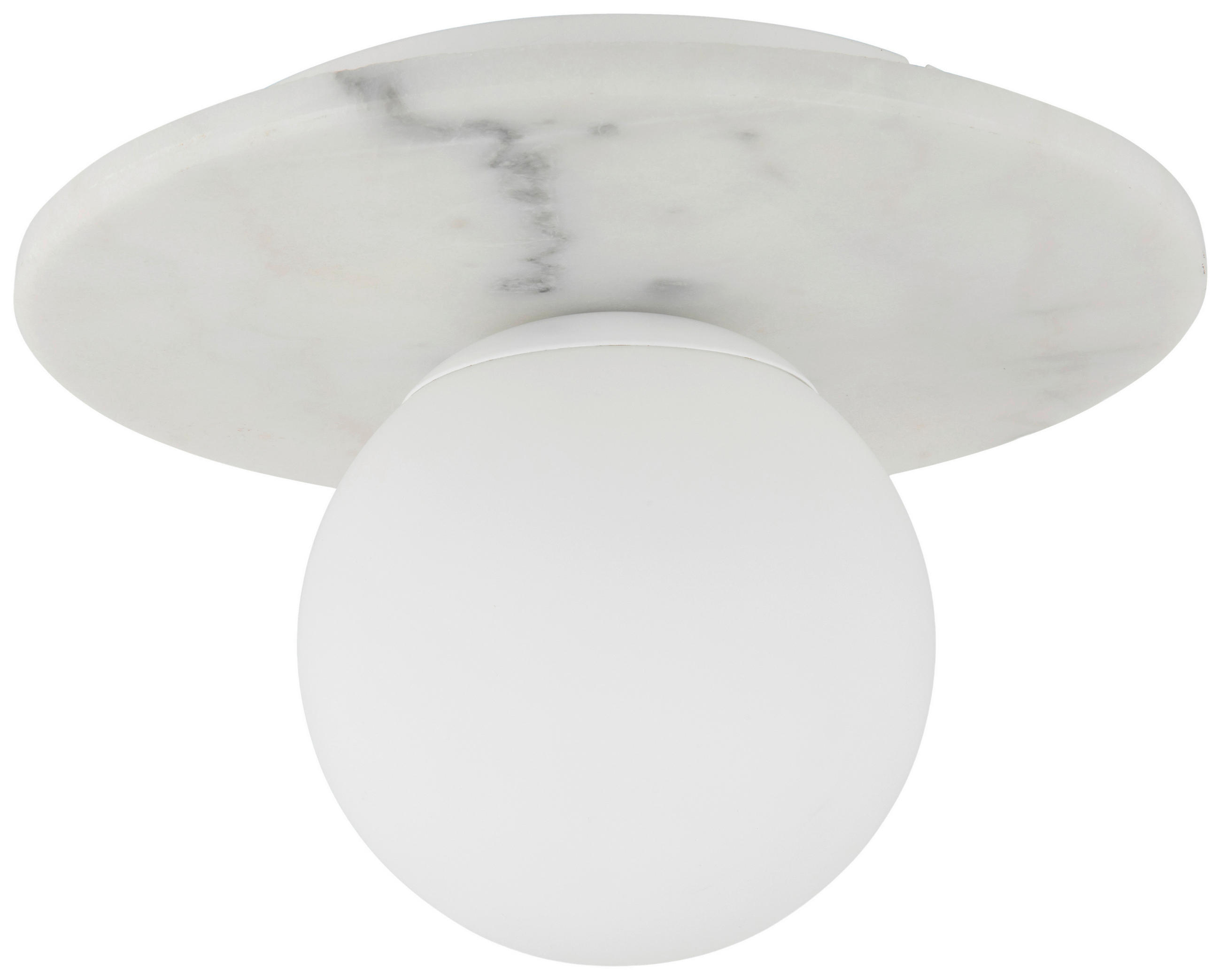 DECKENLEUCHTE 28/19 cm   - Weiß, Design, Glas/Stein (28/19cm) - Collet's Monde