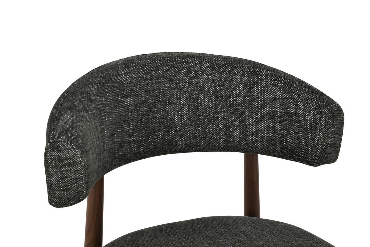 STUHL   Leinenoptik  Grau  - Walnussfarben/Grau, MODERN, Holz/Textil (47/81/50cm) - Livetastic