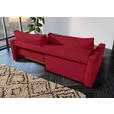 2,5-SITZER  in Flachgewebe Rot  - Rot/Schwarz, Design, Kunststoff/Textil (240/70/125cm) - Xora