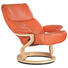 RELAXSESSEL Echtleder - Buchefarben/Orange, Design, Leder/Holz (84/105/86cm) - HIMOLLA