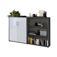 AKTENSCHRANK 168,8/113,6/33 cm  - Weiß Hochglanz/Anthrazit, MODERN, Holzwerkstoff (168,8/113,6/33cm) - MID.YOU