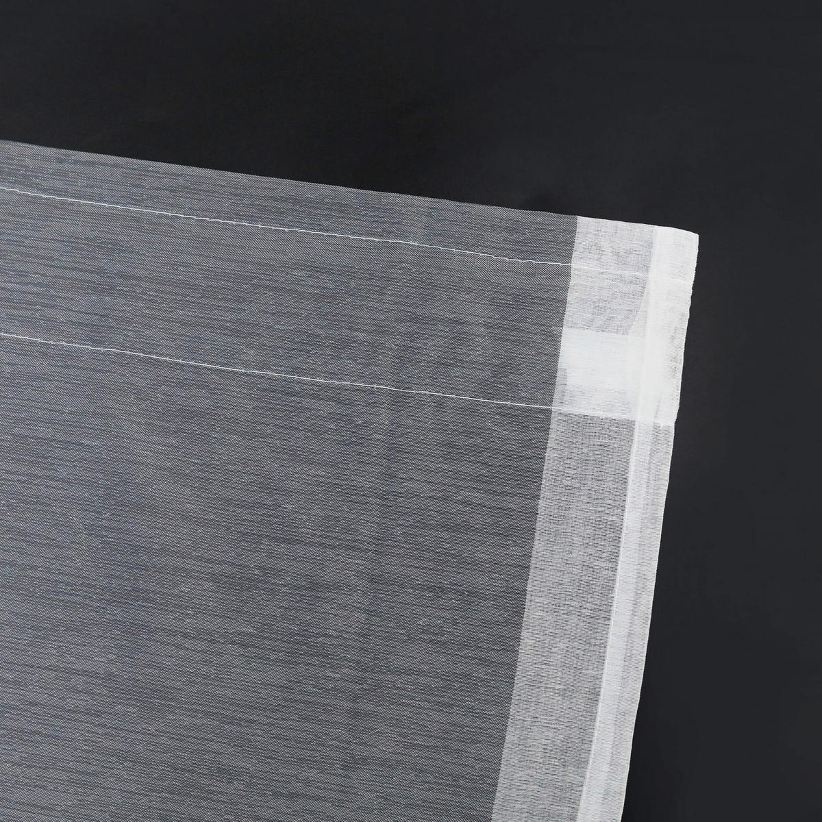KURZGARDINE   90/45 cm   - Weiß/Grau, Basics, Textil (90/45cm) - Joyswahl