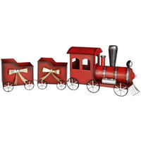 WEIHNACHTSFIGUR  - Rot/Silberfarben, Design, Metall (89,41cm) - X-Mas