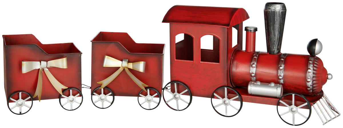 WEIHNACHTSFIGUR  - Rot/Silberfarben, Design, Metall (89,41cm) - X-Mas