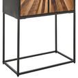 HIGHBOARD  in 65/141/37 cm  - Schwarz/Naturfarben, LIFESTYLE, Holz/Metall (65/141/37cm) - Landscape