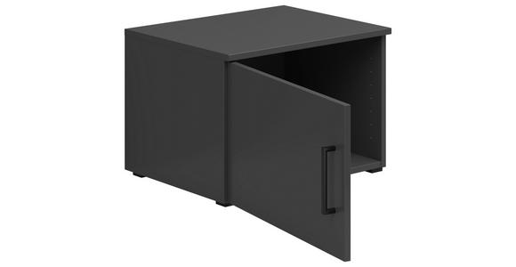 AUFSATZSCHRANK 50/35/40 cm - Schwarz/Graphitfarben, MODERN, Holzwerkstoff/Kunststoff (50/35/40cm) - Carryhome