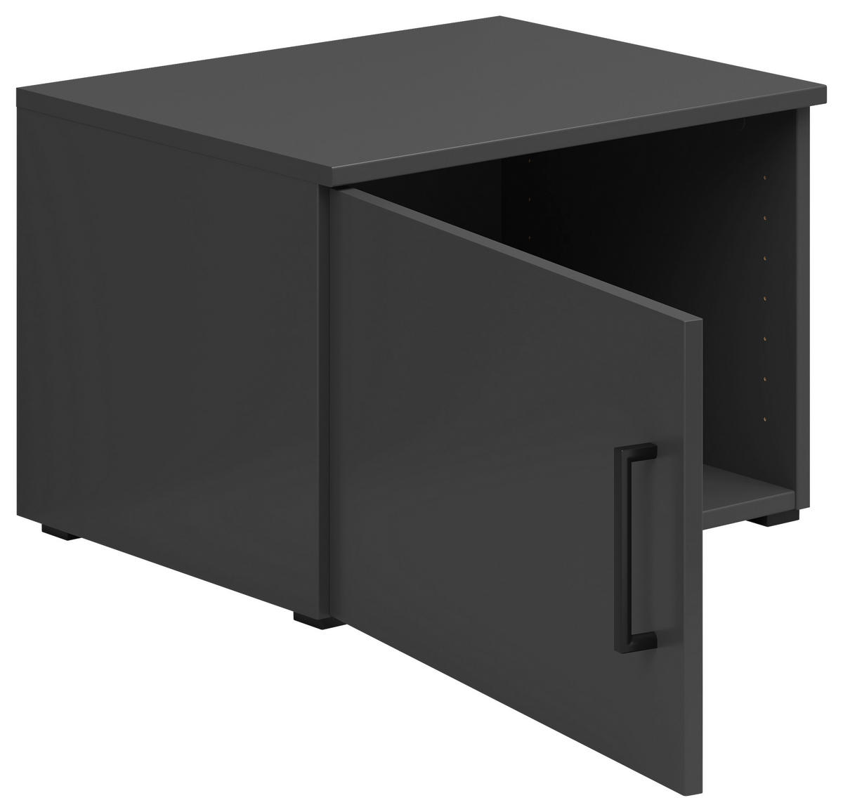 EXTENSIE LA DULAP in grafit  - grafit/negru, Modern, plastic/material pe bază de lemn (50/35/40cm) - Carryhome