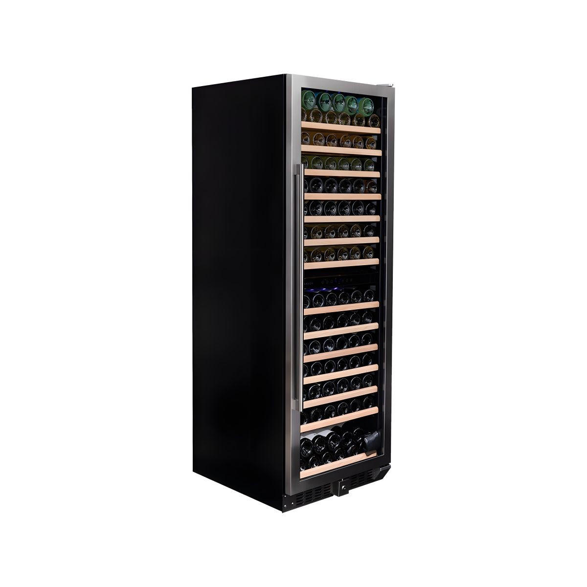 WEINKÜHLSCHRANK DX-166.428SDSK  - Edelstahlfarben, Basics, Glas/Holz (59,5/177/68cm)