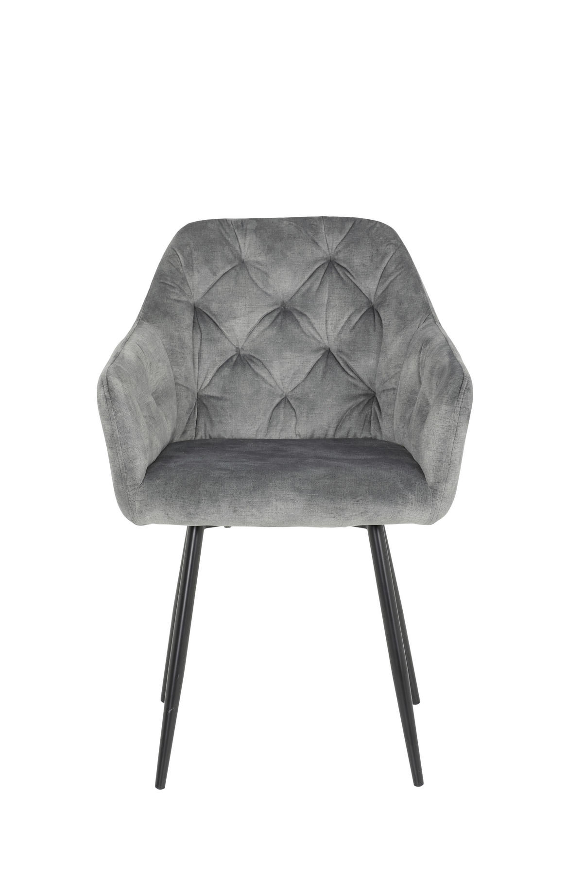 TISCHGRUPPE Samt Grau, Weiß Hochglanz  - Weiß Hochglanz/Schwarz, MODERN, Textil/Metall (140/76/80cm) - MID.YOU